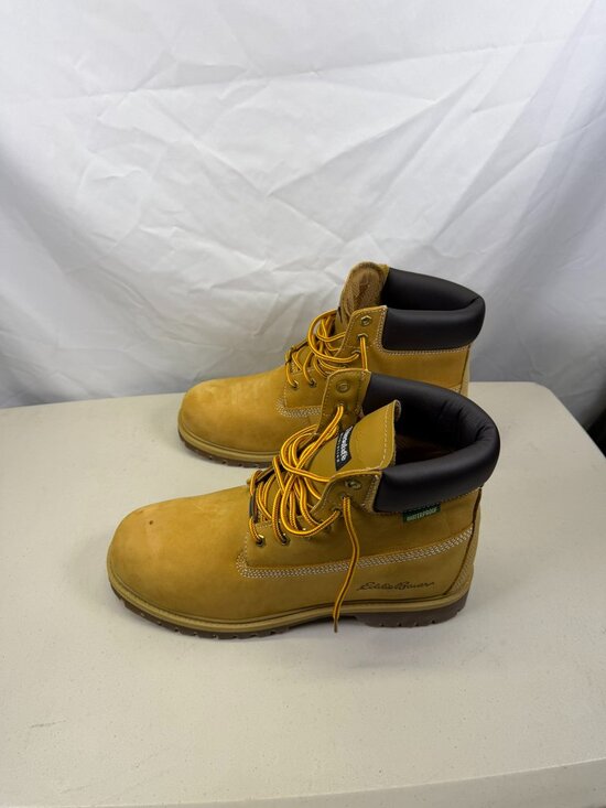 Eddie Bauer Rick Tan Suede Hiking Work Boots Men’s Size 12 New In Box Waterproof main image 7